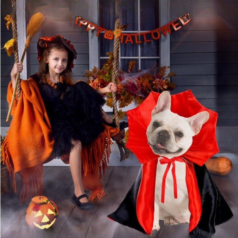 Cute Halloween Pet Costumes Cosplay Vampire Cloak Pets Gym From House