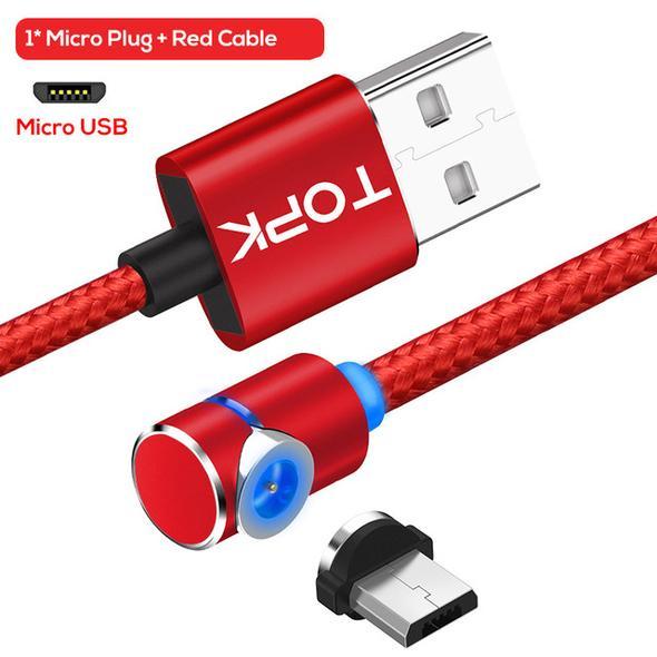Magnetic Cable Micro Usb Cable 360 Degree Magnetic Charge Electronics DealSniper.net Red 3FT Micro