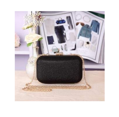 Women Handbag Evening Bags For Party New Women Chain Shoulder Bag Ladies Fashion Gold Clutch Box Bag Women Messenger Women dealsniper-net Black Style2