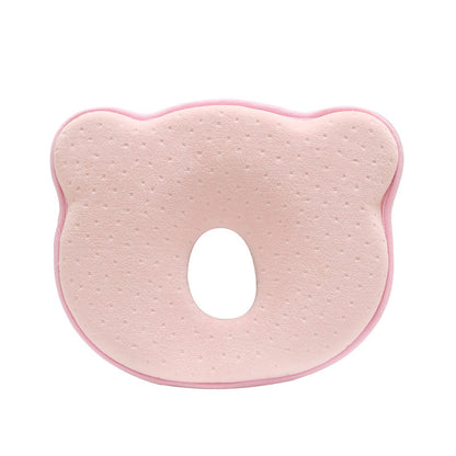 Newborn Infant Anti Roll Pillow Prevent Flat Head Neck Pillow Kids dealsniper-net Pink1