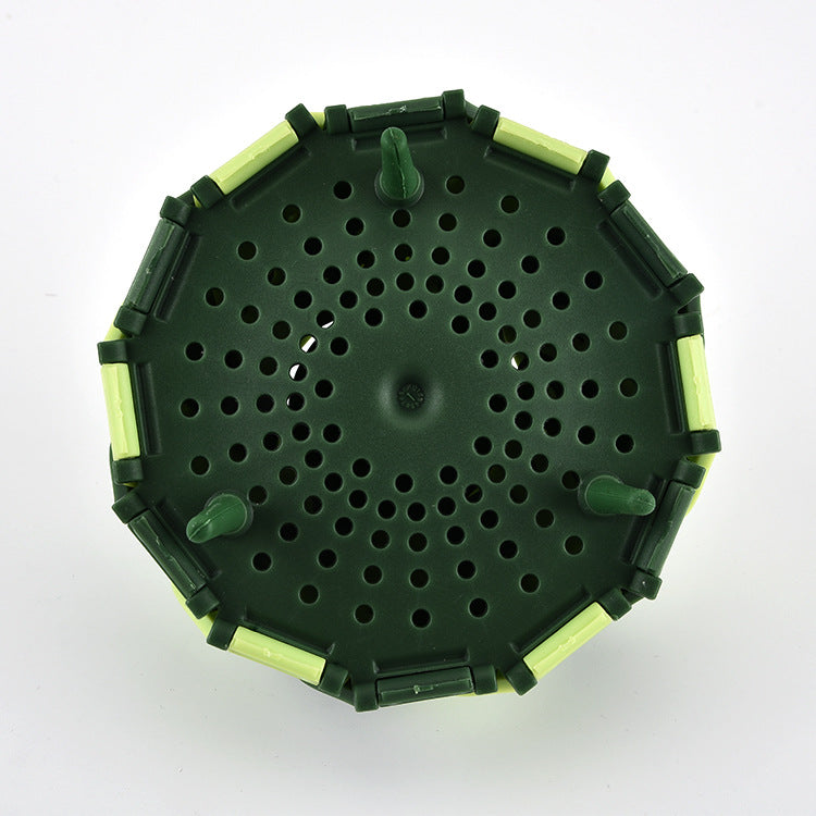 Kitchen Foldable And Retractable Fruit Basket In Plastic Steamer With Handle Kitchen DealSniper.net