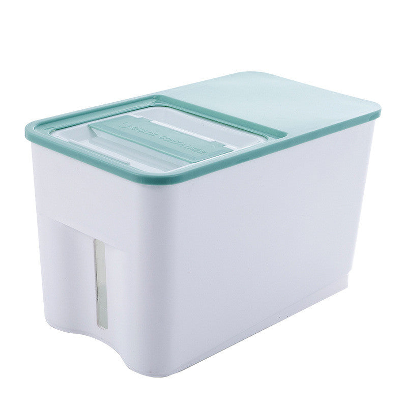 Square Moisture-Proof Rice Bucket kitchen Sealed Bucket Kitchen dealsniper-net Green 11.5 kg