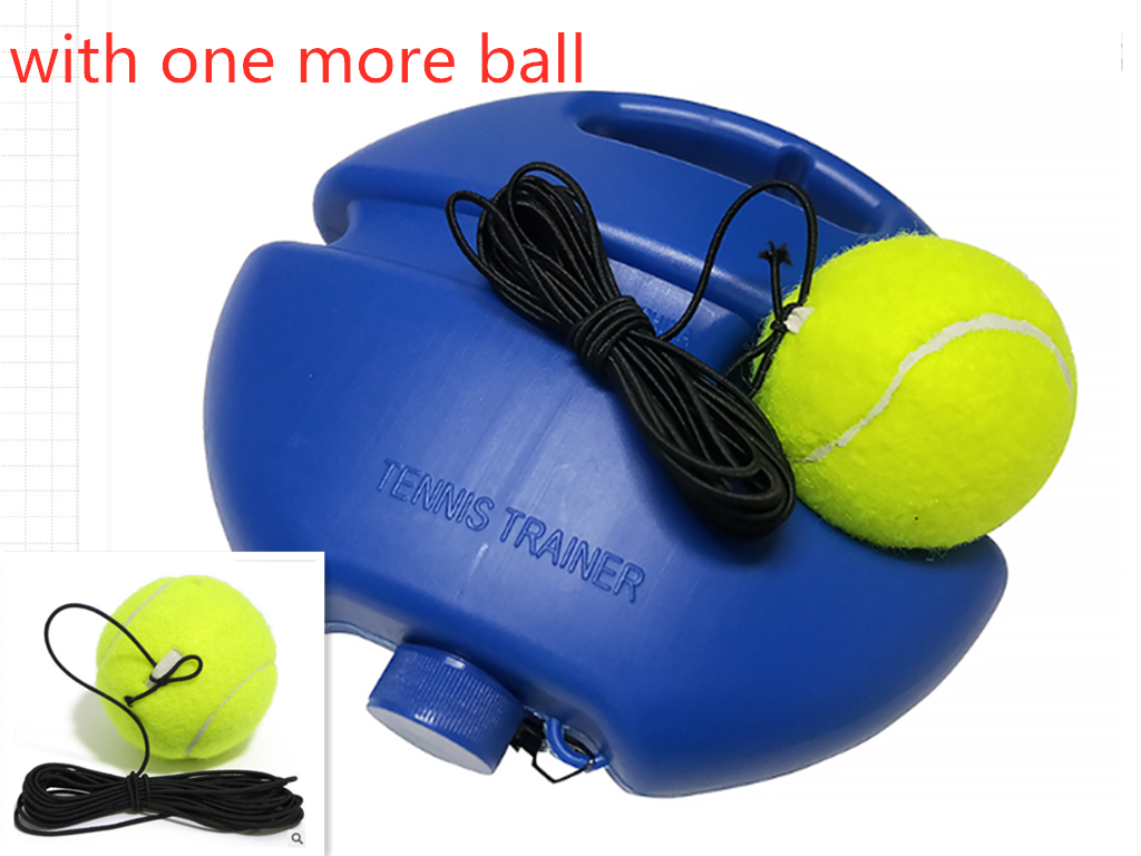 Senior Single Tennis Training Base And Tennis Ball Seat Outdoor DealSniper.net Blue with 1 more ball