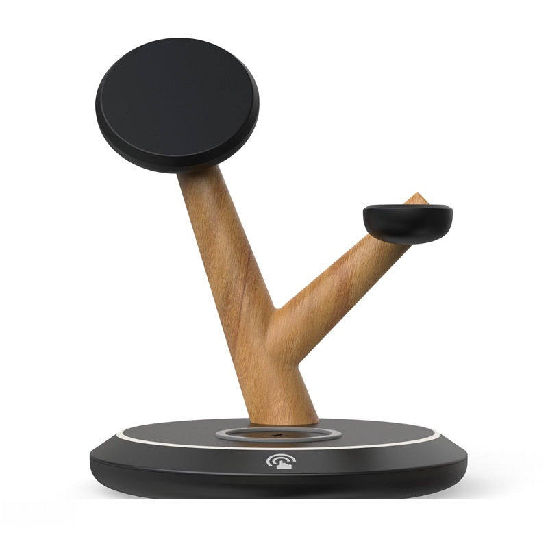 Magnetic Wireless Charger 4 In 1 Stand For Phone Wireless Charging Gadgets Gym From House Black