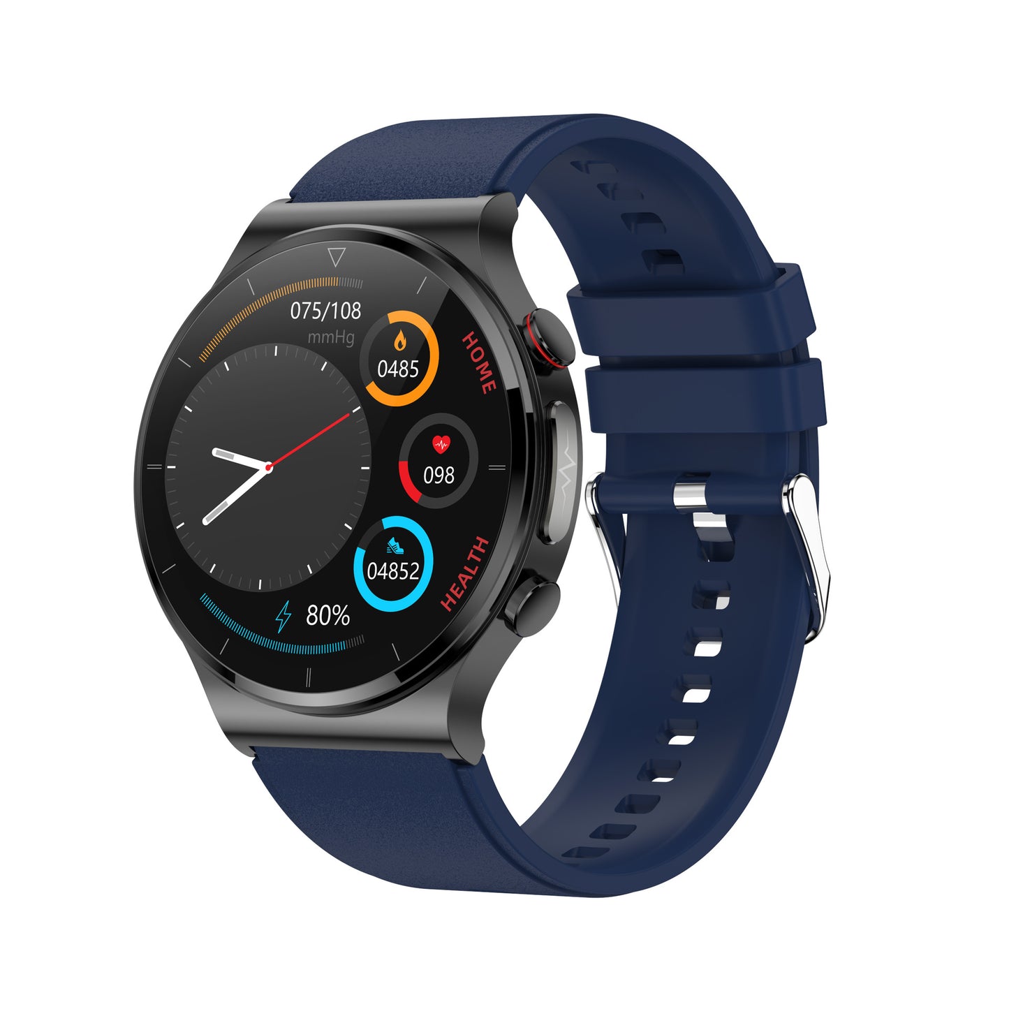 Oxygen ECG Temperature Blood Pressure Heart Rate Monitoring Laser Smart Watch Electronics DealSniper.net Blue E300