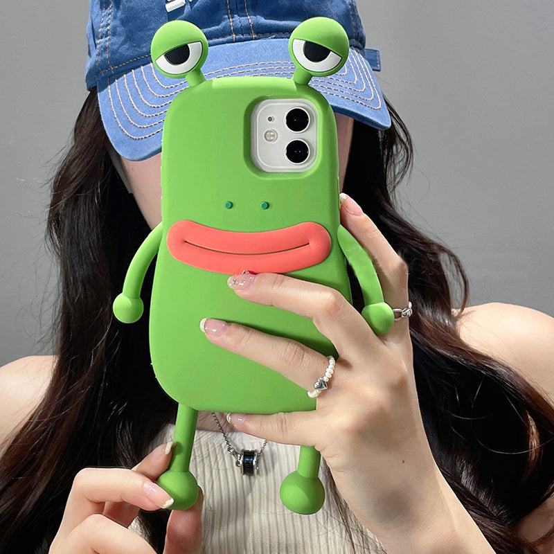 Funny Silicone 3D Frog Phone Case Cover