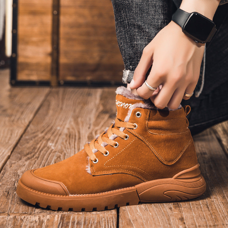 Ankle Boots Men Winter Warm Plush Shoes Men DealSniper.net