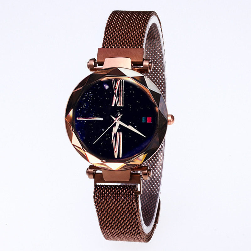 Lazy Magnet Watch Ladies Star Net Celebrity Watch Jewelry DealSniper.net Coffee gold
