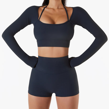 Sports Top Women's Quick-drying Workout Clothes Women Gym From House Badge Blue L