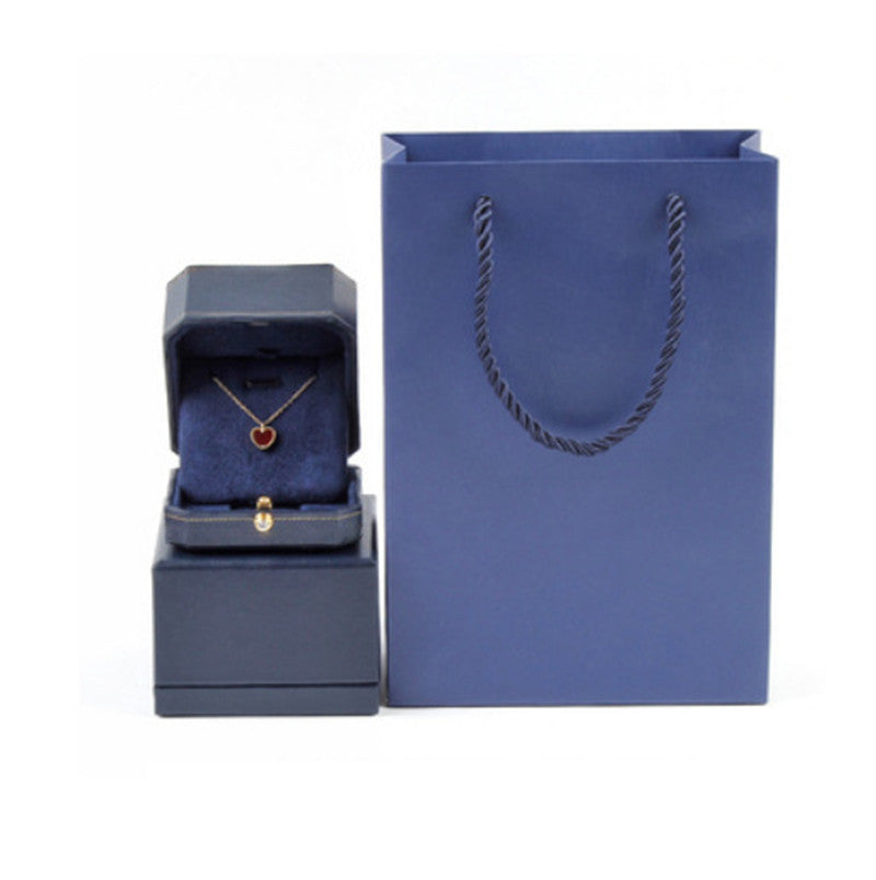 Explosive Style Detachable Deformed Four-leaf Clover Necklace Jewelry dealsniper-net Blue box