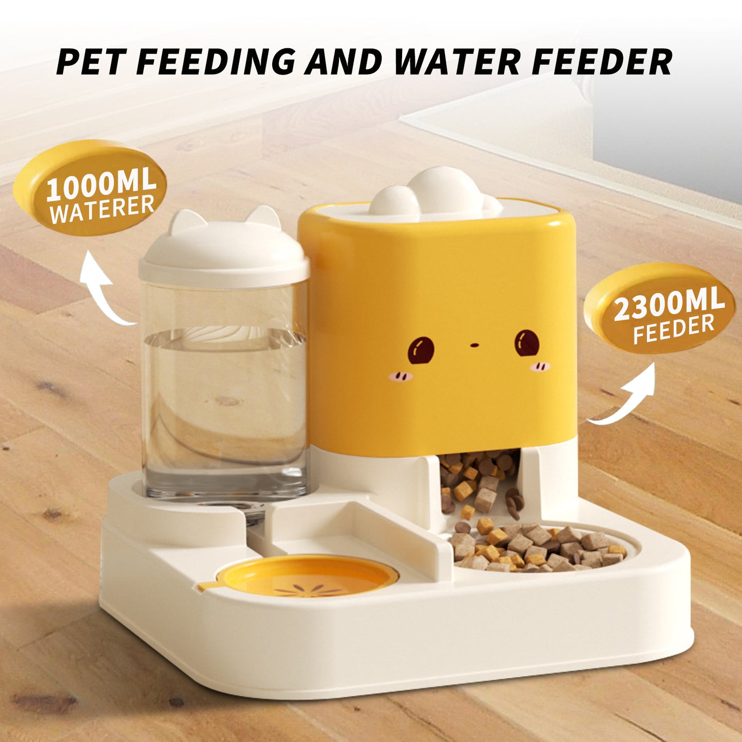Super Cute Pink Cartoon Shaped Pet Feeding And Drinking Device Pets dealsniper-net