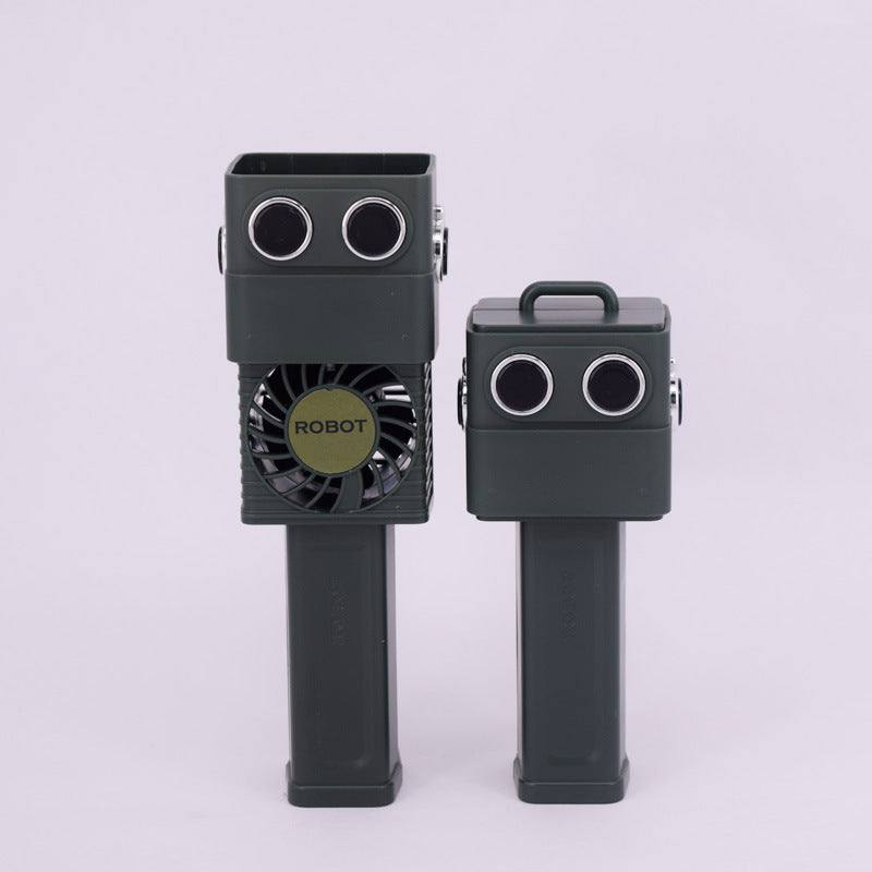 New Handheld Desktop Dual-purpose Robot Fan Gadgets Gym From House Green USB