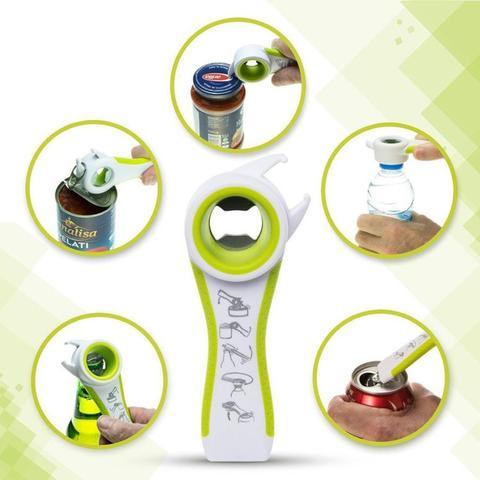 5 in 1 Creative Multifunction Stainless Steel Can Opener Beer Bottle Opener Kitchen DealSniper.net