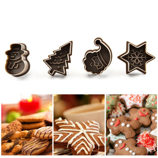 4-Piece Christmas Biscuit Cutting Die