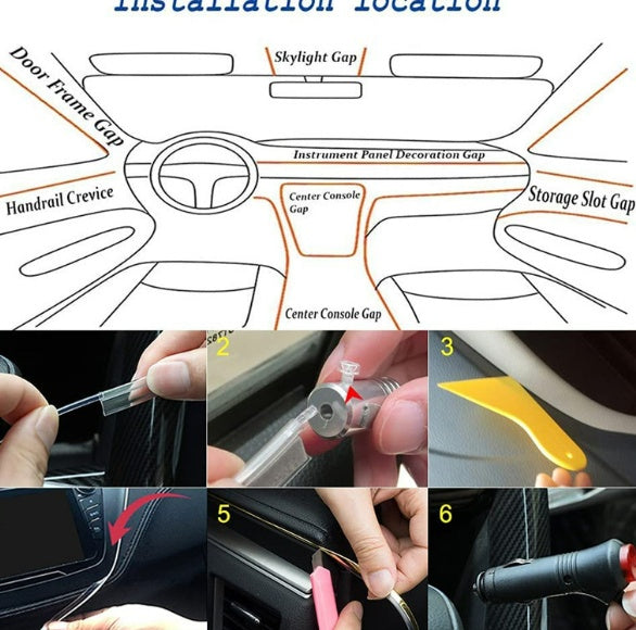 Car Atmosphere Light Modified Colorful Light Guide Vehicle dealsniper-net