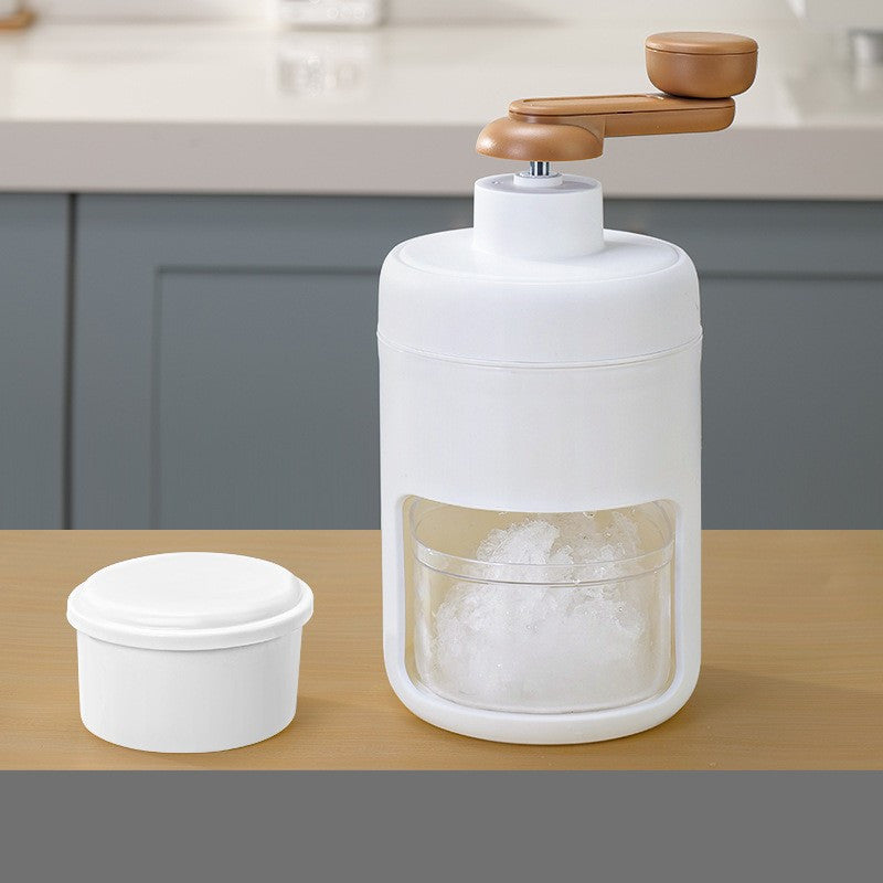 Kitchen Hand Block Shaving Machine Small Ice Maker Kitchen DealSniper.net White With 1PCS Ice box
