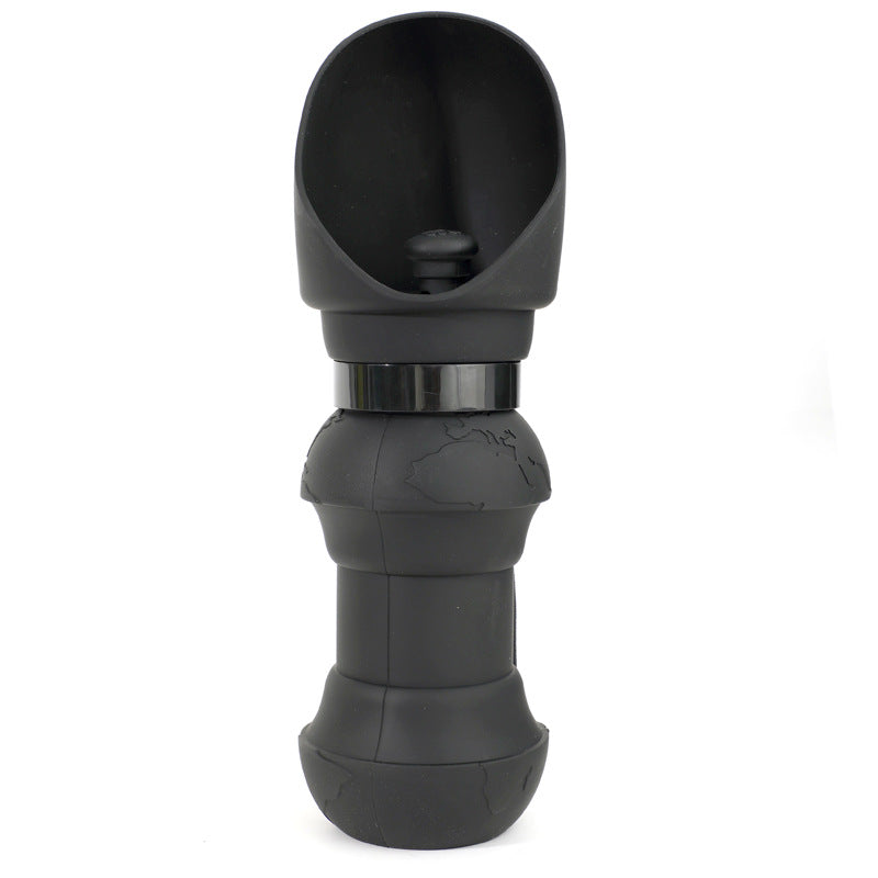 New Portable Silicone Folding Cups Pets dealsniper-net Black 550ML