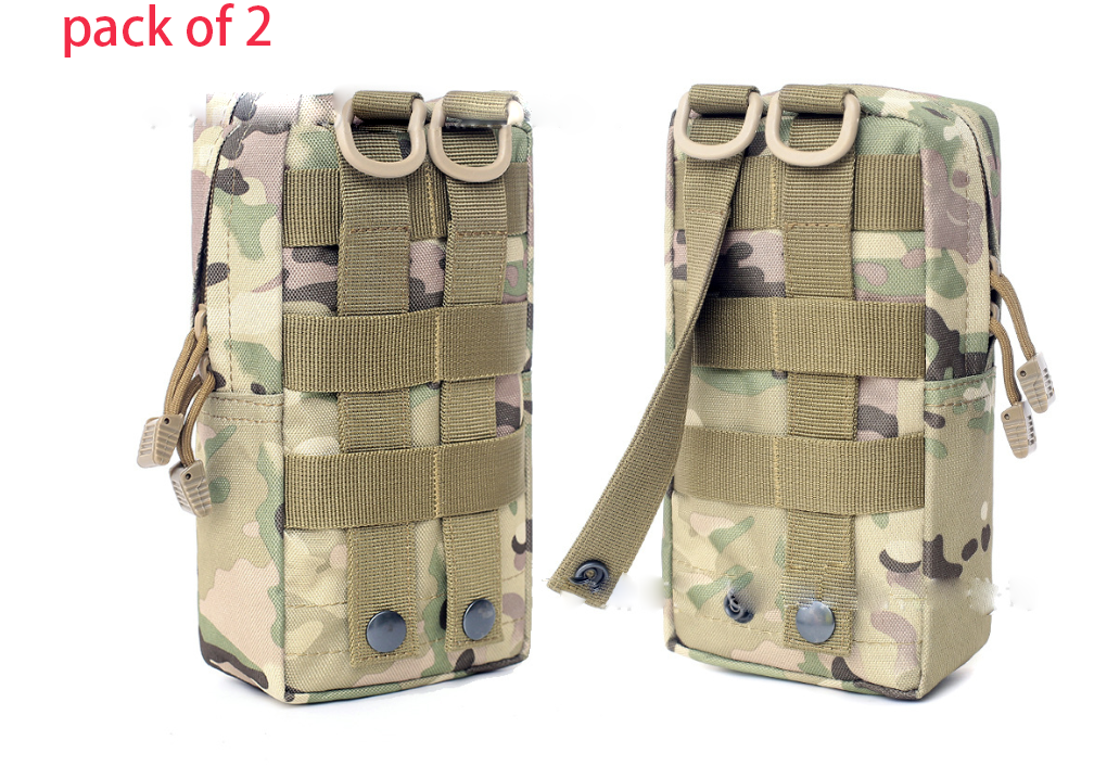 Molle Pouches EDC Utility Pouch Gadget Gear Bag Military Vest Waist Pack Water-resistant Compact Bag Men dealsniper-net CP.2pieces