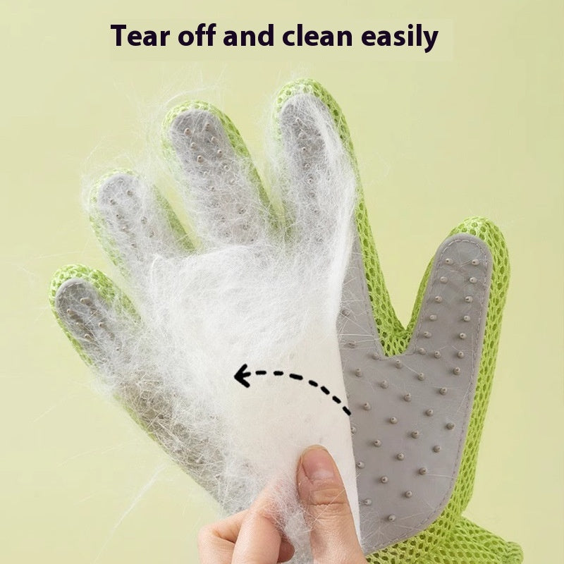 Pet Bath Cat Petting Gloves Double-sided Floating Hair Comb Pets Gym From House
