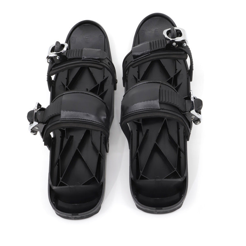 Mini Short Ski Skates For Snow Skis For Winter Shoes Men DealSniper.net Black