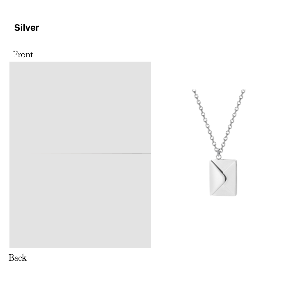 Silver Necklace Women Envelope Lover Letter Pendant Best Gifts