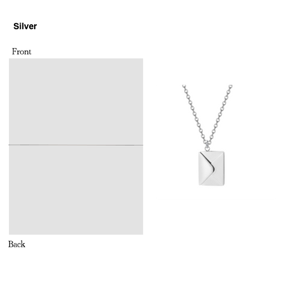 Silver Necklace Women Envelope Lover Letter Pendant Best Gifts