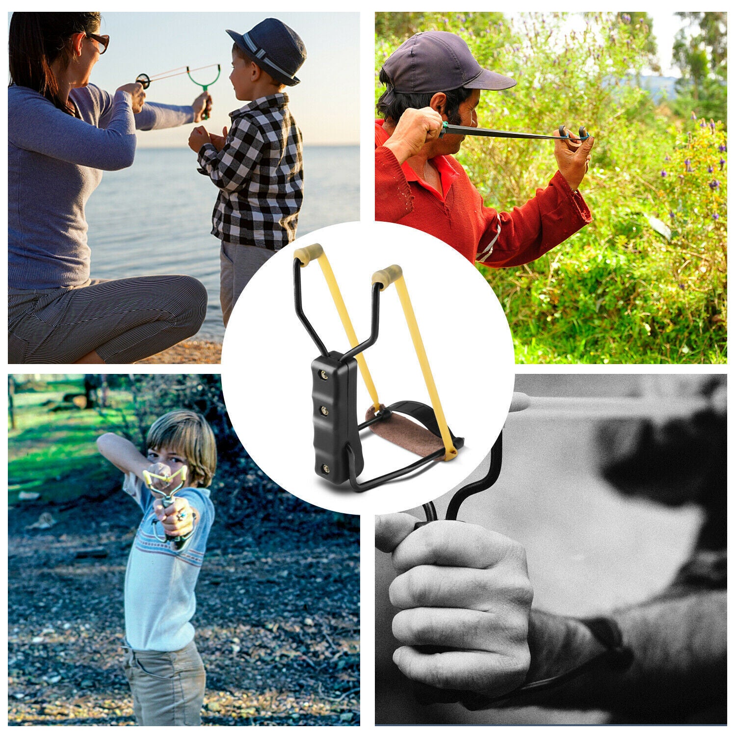 Compact Folding Slingshot Wrist Rocket Catapult For Hunting Outdoor Sport Games Outdoor DealSniper.net