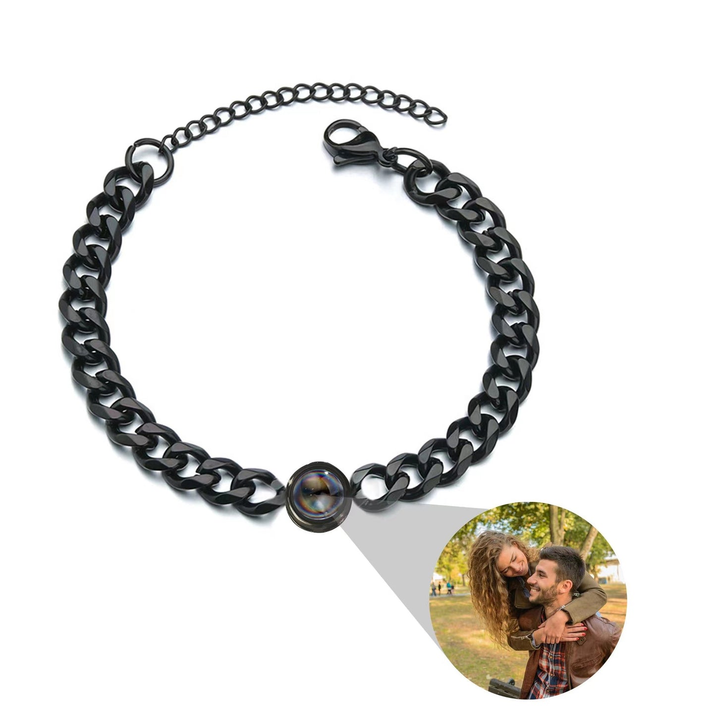 Titanium Steel Personalized Photo Custom Bracelet Jewelry Gym From House