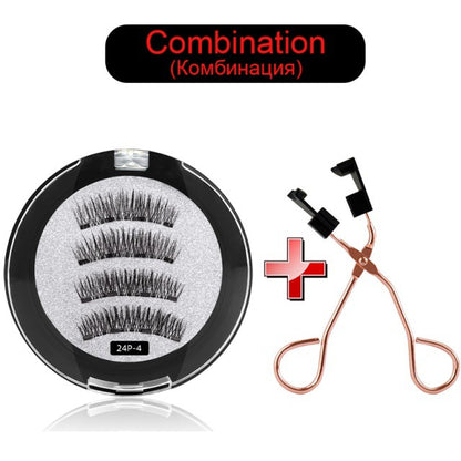 Quantum Magnetic False Eyelash Clip Set Eye Makeup Tool Beauty DealSniper.net 24P4 With Eyelash Curler