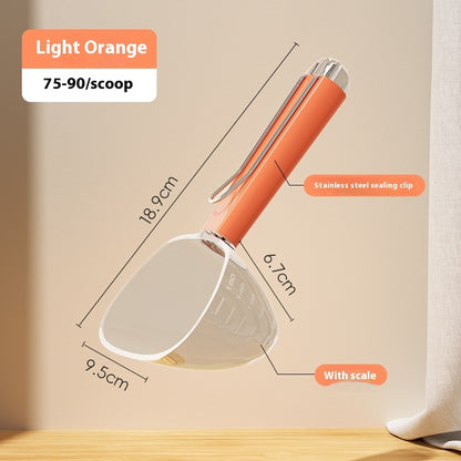 Transparent And Graduated Measuring Pet Food Spoon Pets BlenderJuice.com CJ Light Orange