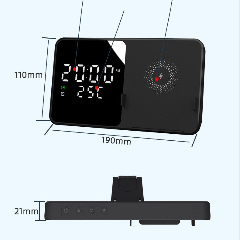 Digital Clock Wireless Charger Multifunctional