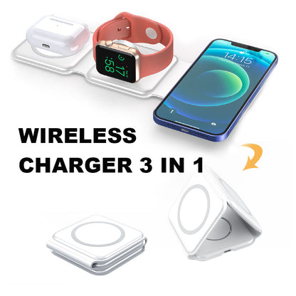 Magnetic Wireless Charger Mobile Phone Watch Headset Portable Fast Charging Gadgets dealsniper-net