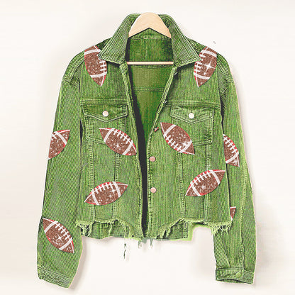 Baseball Jacket Autumn And Winter Tops Clothes For Women Women dealsniper-net Green L