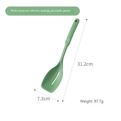 Household Multifunctional Spatula Edible Silicon Kitchen dealsniper-net Slotted Turner Green