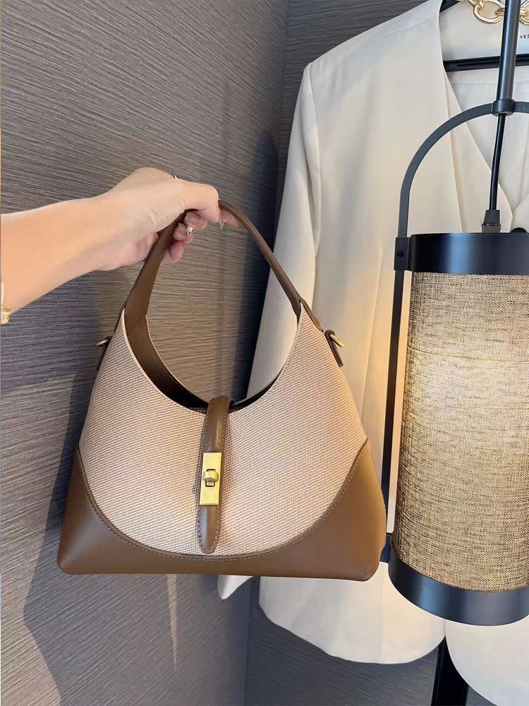 All-match Commute Hand Shoulder Messenger Bag Women DealSniper.net Beige 24×10×13