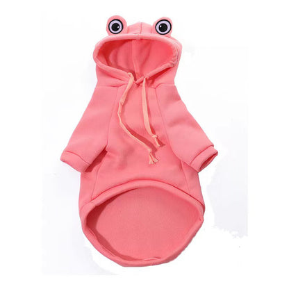 Frog Dog Sweater Fleece Clothes Pet Pets Gym From House Pink L