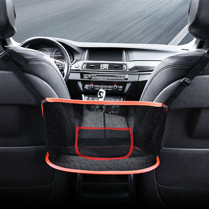 Universal Car Seat Net Pocket Handbag Holder Organizer Storage Bag Between Seats Vehicle dealsniper-net