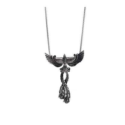 Fashion Alloy Big Phoenix Pendant Necklace Jewelry dealsniper-net