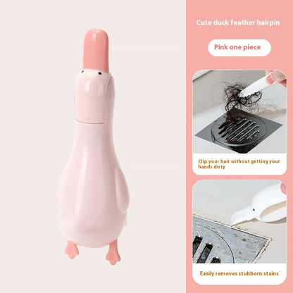 Cute Duck Multi-function Broom Cleaning Clip House DealSniper.net Pink Duck