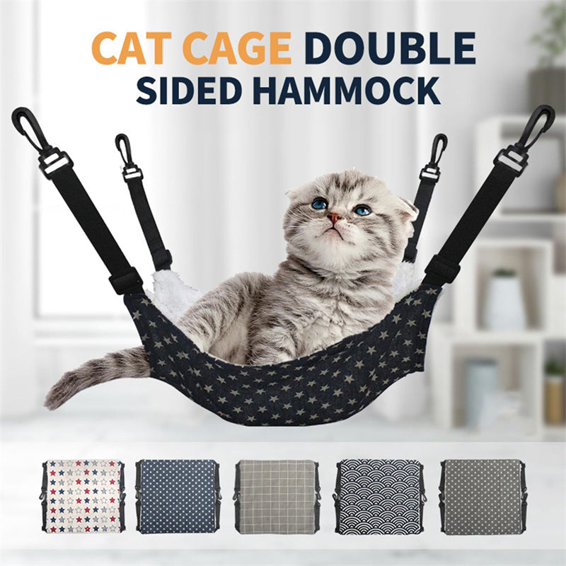 Lamb Fleece Cat Hanging Beds Pets Cage Hammock Bed Pets Gym From House