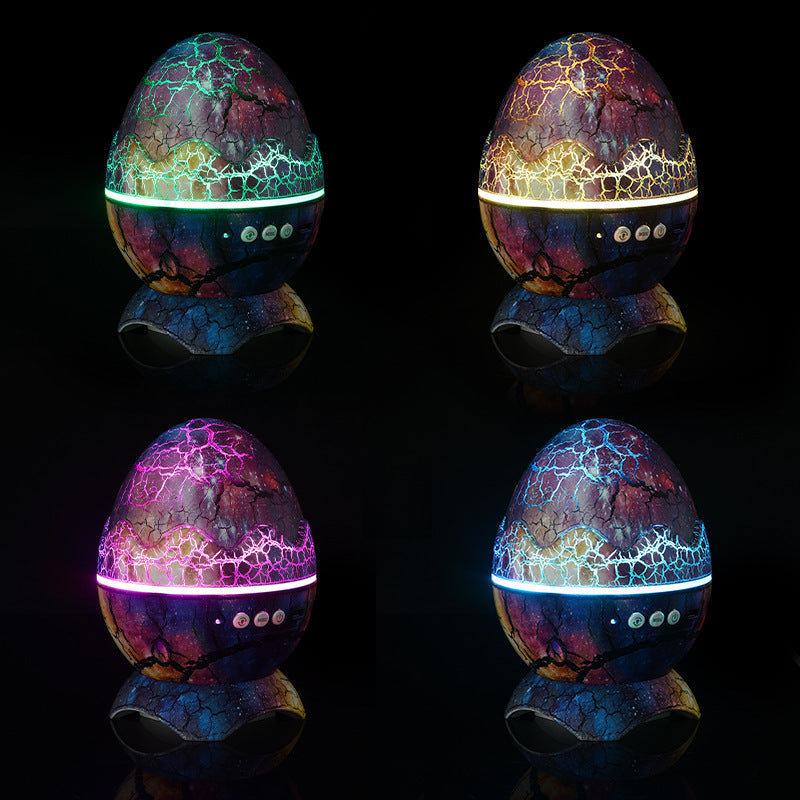 LED Dinosaur Egg Star Galaxy Projection Lamp Bluetooth Music Home Decor Gym From House