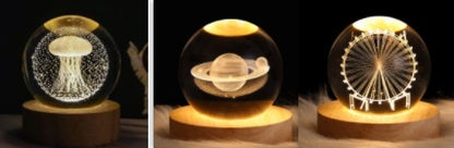 Luminous Starry Sky And Planets Moon Moon Crystal Ball Night Lamp