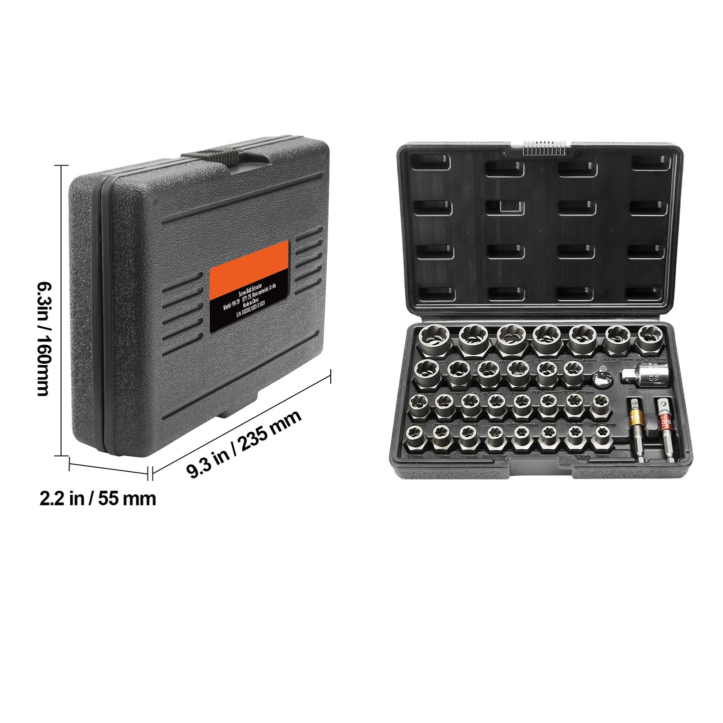 VEVOR Bolt Extractor Set 29-Piece Bolt And Nut Remover Set