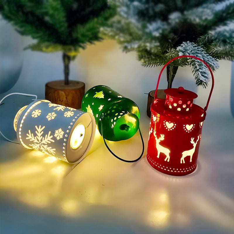 Christmas Candle Lights LED Small Lanterns Wind Lights Electronic Candles Nordic Style Creative Holiday Decoration Decorations Holidays dealsniper-net