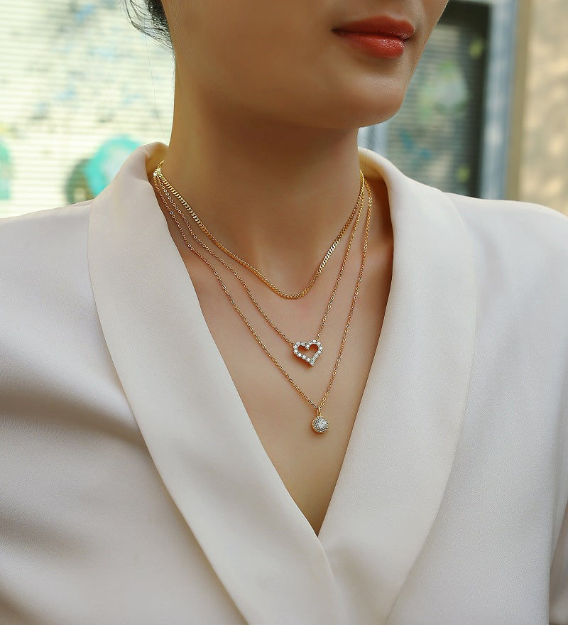 Fashion Minimalist Trend Jewelry Silver Pendant Necklace Jewelry Gym From House 0.5 carat