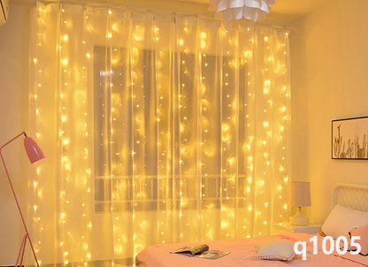 LED Curtain Garland On The Window USB String Lights