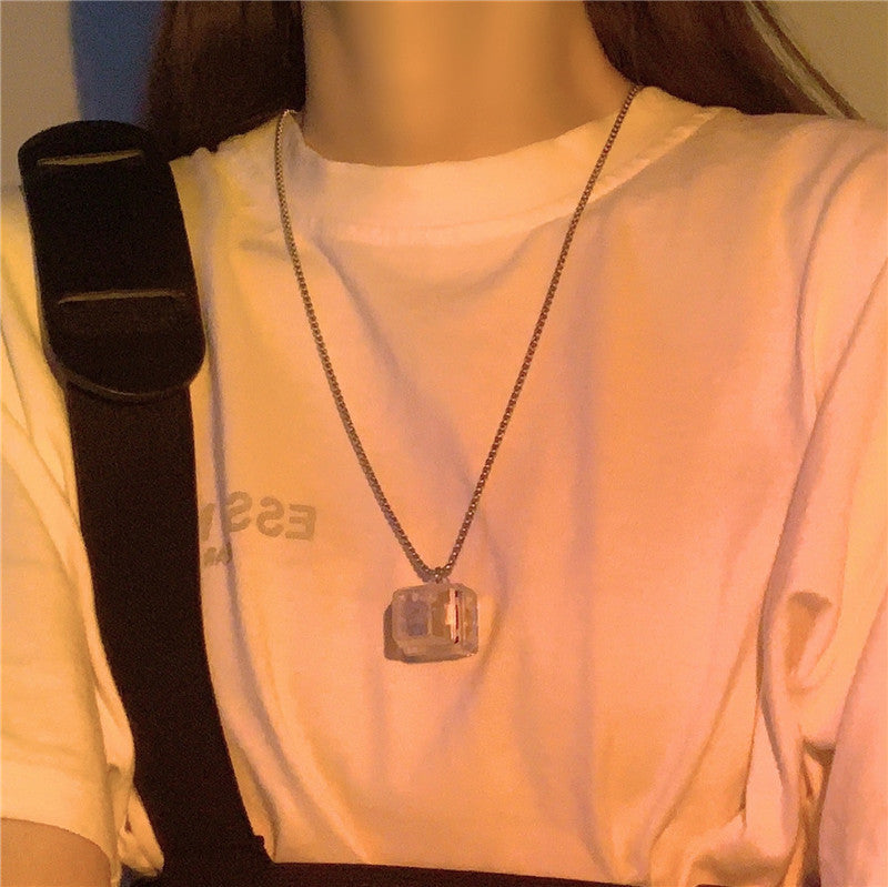 Decompression Necklace Manipulator Feel Button Luminous Jewelry Gym From House