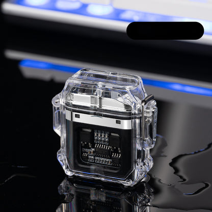 USB Lighter Windproof Double ArcLighter Gadgets Gym From House Black USB