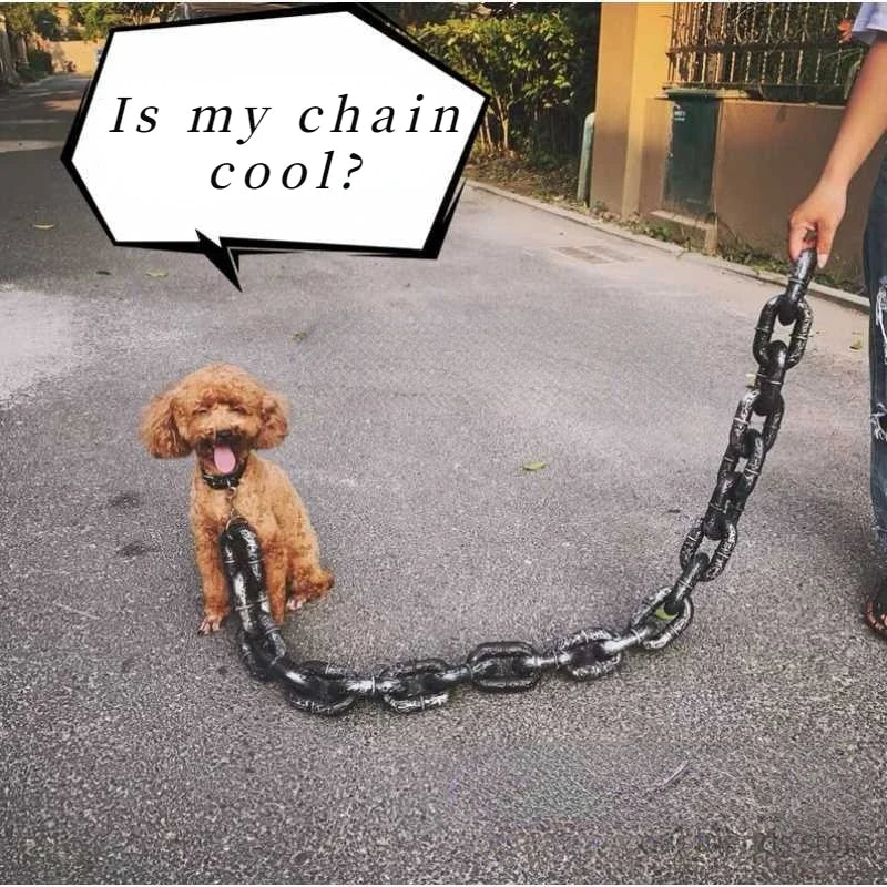 Simulation Iron Chain Props Halloween Haunted House Pets DealSniper.net
