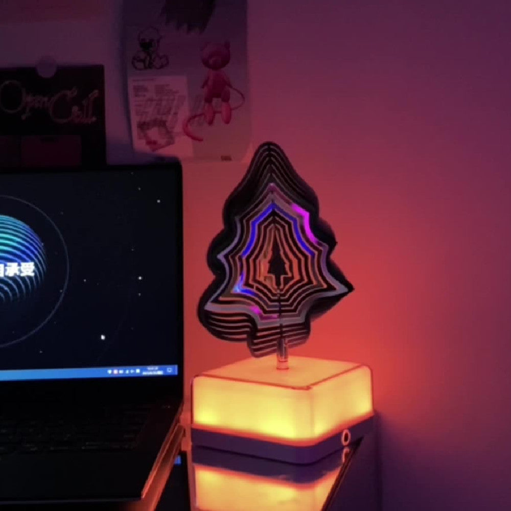 Creative Three-dimensional Rotating Ambience Light Bedroom Home Decor Gym From House